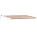 Store Rétractable Manuel avec Rayures Multicolores 500x300 cm