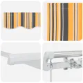 Store manuel rétractable Multicolore Rayé 400x300 cm