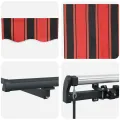 Store rétractable manuel orange et marron 450 x 300 cm