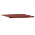 Store Rétractable Manuel Orange et Marron 500x350 cm