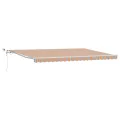 Auvent rétractable automatique avec rayures multicolores LED 500x300 cm