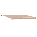 Store rétractable manuel avec rayures multicolores LED 450x300 cm