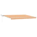 Auvent rétractable automatique avec LED Jaune et Orange 450x300 cm
