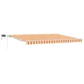 Store rétractable manuel avec LED jaune et orange, 450x300 cm