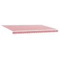 Auvent rétractable automatique avec bande rouge et blanche LED 500x300 cm
