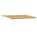 Auvent rétractable automatique avec rayures multicolores LED 500x350 cm