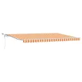 Auvent rétractable automatique avec LED jaune et orange 500x350 cm