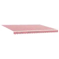 Store rétractable automatique LED rayé rouge et blanc 450x300 cm