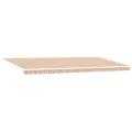 Auvent rétractable manuel avec rayures multicolores LED 600x300 cm