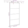 Porte coulissante et kit de quincaillerie 102,5x205cm Verre ESG