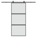 Porte coulissante kit de quincaillerie trempé verre aluminium
