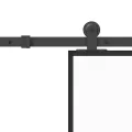 Porte coulissante kit de quincaillerie trempé verre aluminium