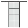 Porte coulissante avec kit de quincaillerie 90x205 cm Verre ESG