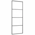 Porte coulissante avec kit de quincaillerie 76x205 cm Verre ESG