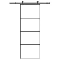 Porte coulissante avec kit de quincaillerie 76x205 cm Verre ESG