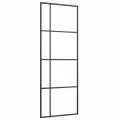 Porte coulissante avec kit de quincaillerie 76x205 cm Verre ESG