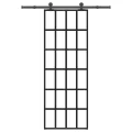 Porte coulissante avec kit de quincaillerie 76x205 cm Verre ESG
