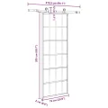 Porte coulissante avec kit de quincaillerie 76x205 cm Verre ESG