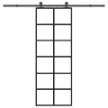 Porte coulissante avec kit de quincaillerie 76x205 cm Verre ESG