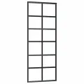 Porte coulissante avec kit de quincaillerie 76x205 cm Verre ESG