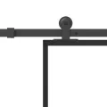 Porte coulissante avec kit de quincaillerie 76x205 cm Verre ESG