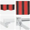 Store rétractable manuel orange et marron 350x250 cm