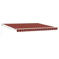 Auvent Rétractable Manuel Orange et Marron 350x250 cm