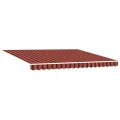Auvent Rétractable Manuel Orange et Marron 350x250 cm