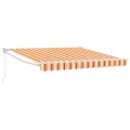Store rétractable manuel jaune et orange 300x250 cm