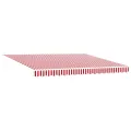 Auvent rétractable automatique Rayé rouge et blanc 400x300 cm