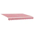 Auvent Rétractable Manuel Rayé Rouge et Blanc 350x250 cm
