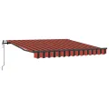 Auvent rétractable automatique orange et marron, 300x250 cm