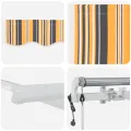 Store Rétractable Automatique Rayé Multicolore 400x300 cm