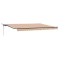 Auvent rétractable auto avec rayures multicolores LED 450x350 cm