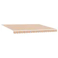 Auvent rétractable auto avec rayures multicolores LED 450x350 cm