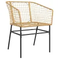 Ensemble à manger jardin 7pcs marron rpoly otin verre