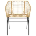 Ensemble à manger jardin 7pcs marron rpoly otin verre