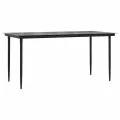 Ensemble à manger jardin 7pcs marron rpoly otin verre