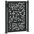 Portail de jardin noir 105x130 cm acier conception de flamme