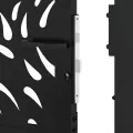 Portail de jardin noir 105x130 cm acier conception de flamme