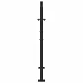 Portail de jardin noir 105x106 cm acier conception croisée