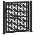 Portail de jardin noir 105x106 cm acier conception croisée