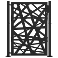 Portail de jardin noir 105x130 cm acier conception de lumière