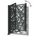 Portail de jardin noir 105x130 cm acier conception de lumière