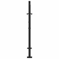 Portail de jardin noir 105x106 cm acier conception de feuilles
