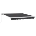 Auvent rétractable manuel Anthracite 300x250 cm