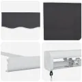 Auvent rétractable manuel Anthracite 300x250 cm