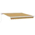Store rétractable manuel à rayures multicolores 350x250 cm