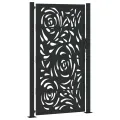 Portail de jardin noir 105x180 cm acier conception de flamme