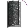 Portail de jardin noir 105x180 cm acier conception de flamme